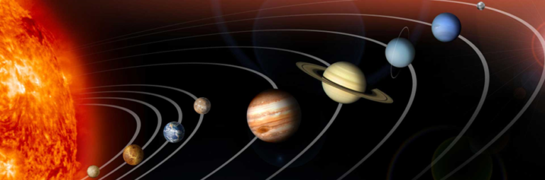 Largësia nga dielli i planetëve dhe planetëve xhuxh
