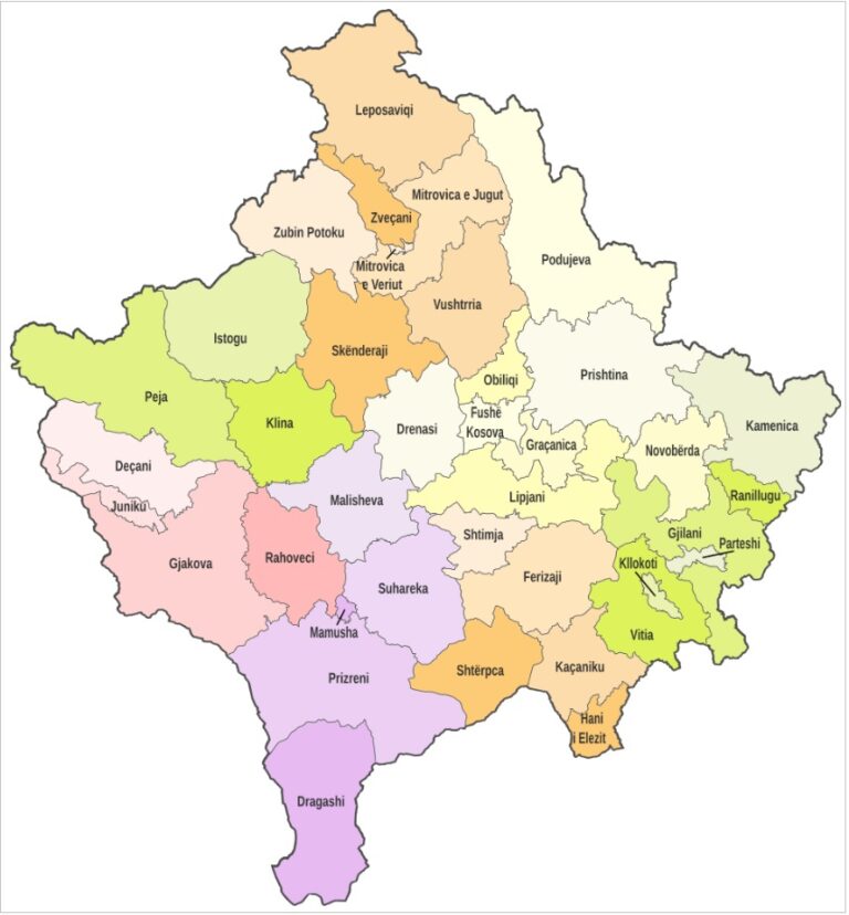 Sipërfaqja e Komunave të Kosovës